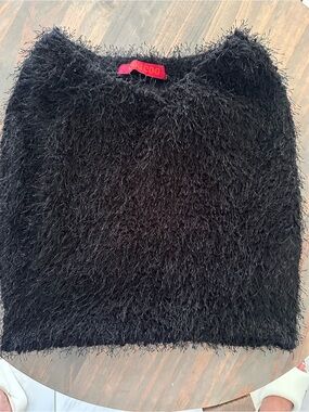 Coucoo Fuzzy Eyelash Knit Skirt